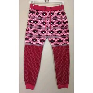 american stitch Men Red Multicolor Geometric Print Jogger pants Size XL‎